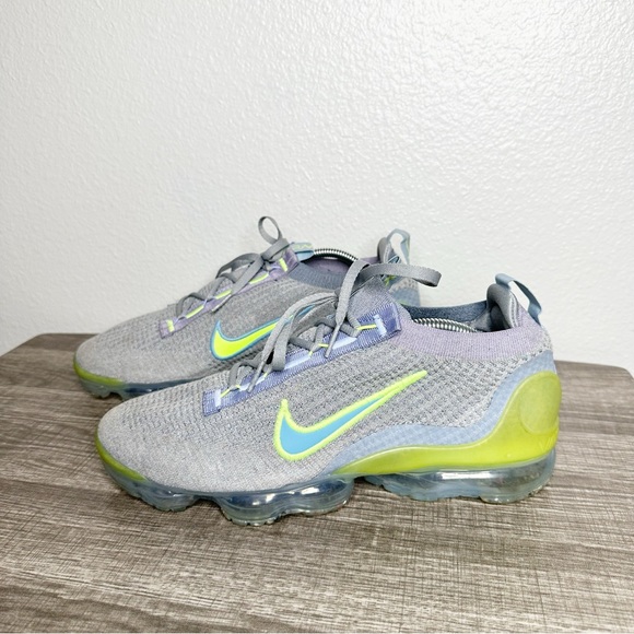 Nike Air Vapormax 2021 Flyknit Gray Lime Men's Training Sneaker